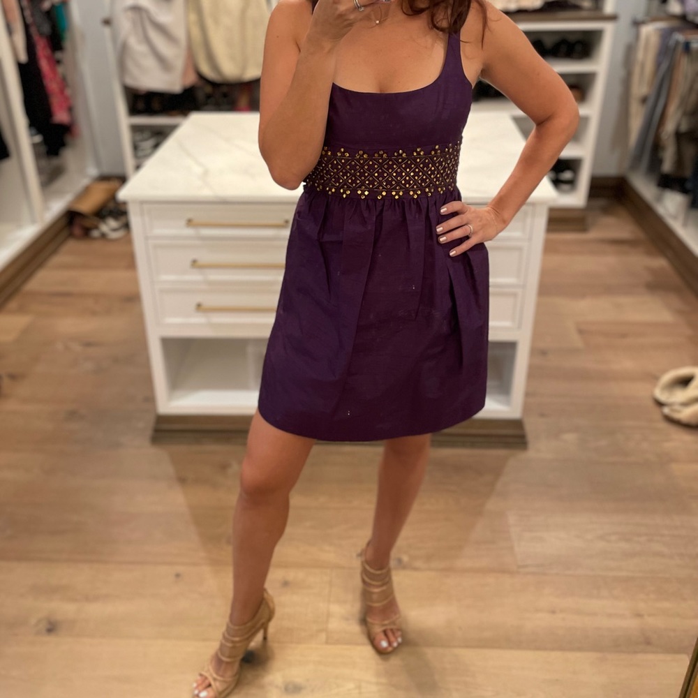 Royal Purple Silk Milly Cocktail Dress